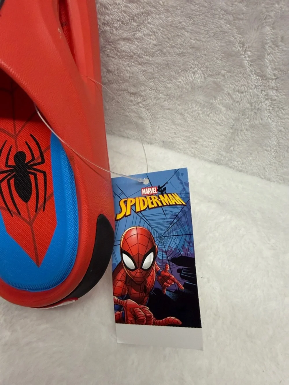 Marvel Spider-Man Red and Blue Kids Slip-On Sandals